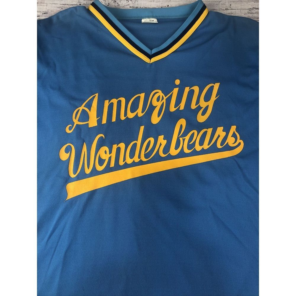 Vintage Don‎ Alleson Amazing Wonderbears Jersey Mens Large Blue Baseball Disney - Picture 3 of 13